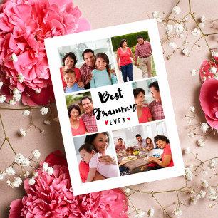 最高のGrammy Ever Photo Collage Greeting Card シーズンカード