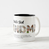 最高のGramona写真コラージュ文字切り出し誕生日 ツートーンマグカップ (正面右)