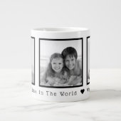 最高のGramona白黒フレーム3枚 ジャンボコーヒーマグカップ (正面)