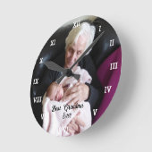 最高のGramona Ever Photo Collage自分で作成 ラウンド壁時計 (傾斜)