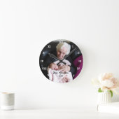 最高のGramona Ever Photo Collage自分で作成 ラウンド壁時計 (ホーム)