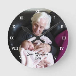 最高のGramona Ever Photo Collage自分で作成 ラウンド壁時計