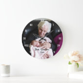 最高のGramona Ever Photo Collage自分で作成 ラージ壁時計 (ホーム)