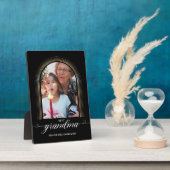 最高のGRANDAハートスクリプトエレガント金ゴールドフレーム写真 フォトプラーク (側面)