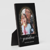 最高のGRANDAハートスクリプトエレガント金ゴールドフレーム写真 フォトプラーク (側面)