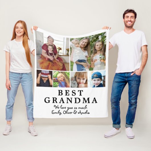 最高のGranda 6 Photo Collage Keepsake フリースブランケット (インサイチュ)