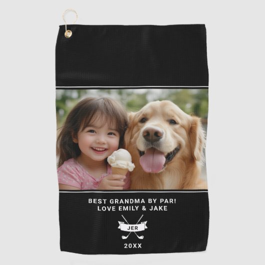 最高のGranda Byパーおもしろいおもしろいゴルファーカスタム写真 ゴルフタオル (正面)