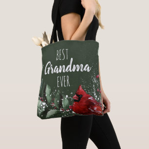 最高のGranda Everかわいらし Red(鳥)ショウジョウコウカンチョウ写真クリスマス トートバッグ