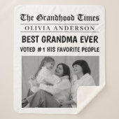 最高のGranda Everのパーソナライズされた写真 シェルパブランケット (正面)