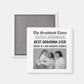 最高のGranda Everカスタム新聞ヘッドライン写真 マグネット (正面/裏面)