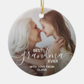 最高のGranda Everパーソナライズされた Photo セラミックオーナメント (正面)