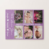 最高のGranda Ever写真カスタム孫の名前 ジグソーパズル (横)