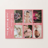 最高のGranda Ever写真カスタム孫の名前 ジグソーパズル (横)