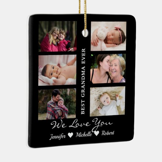 最高のGranda Ever写真カスタム孫の名前 セラミックオーナメント (右)