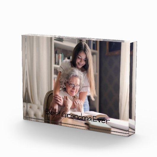 最高のGranda Ever写真パーソナライズされた引用文 フォトブロック (右)