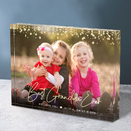 最高のGranda Ever金ゴールドグリッタースクリプト名前をカスタムする フォトブロック