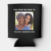 最高のGranda Ever パーソナライズされた Photo Black 缶クーラー (正面)