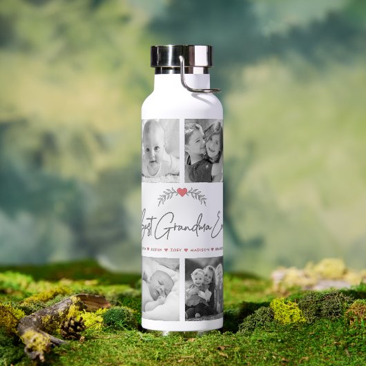 最高のGranda Ever モダンScript 10フォトコラージュ ウォーターボトル (アウトドア)