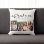 最高のGranda Ever – 孫フォトコラージュ クッション<br><div class="desc">祝おばあちゃん最高のとおばあちゃんEver Sodigsフォトコラージュ装飾用クッション。美しくパーソナライズされた並べられた写真のコラージュが美しく、孫たちと特別な瞬間を捉える。素材から作ら高品質れスタイリッシュ、ベッドやソファに表示するのに最適な、感傷的なtouchを任意の宇宙に追加する。この枕は誕生日や休日、特別な機会に理想的で、祖母と彼女の最愛の孫との間で共有された絆と思い出を尊重すユニーク。</div>