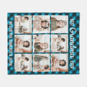 最高のGranda Ever 9 Photo Collage Plaid フリースブランケット (正面(横))