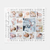 最高のGRANDA EVER LOVE You 17写真白 フリースブランケット (正面(横))