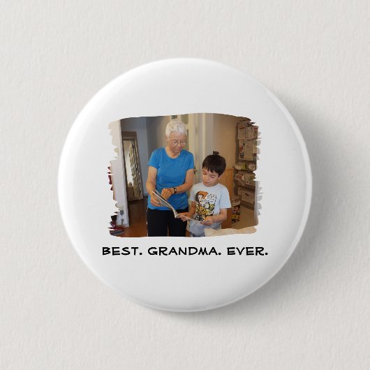 最高のGranda Ever Nana Grandparentの写真カスタム 缶バッジ (正面)