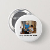 最高のGranda Ever Nana Grandparentの写真カスタム 缶バッジ (正面&裏面)