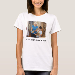 最高のGranda Ever Nana Grandparentの写真カスタム Tシャツ