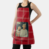 最高のGranda Ever Red Squaresカスタム写真 エプロン (インサイチュ)