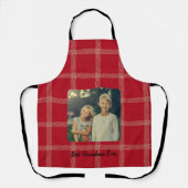 最高のGranda Ever Red Squaresカスタム写真 エプロン (正面)