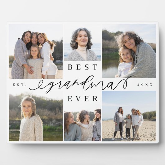 最高のGranda Ever Script Photo Collage Keepsake フォトプラーク (正面)