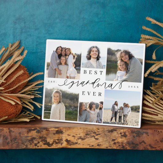 最高のGranda Ever Script Photo Collage Keepsake フォトプラーク (側面)