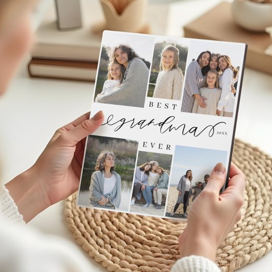 最高のGranda Ever Script Photo Collage Keepsake フォトプラーク