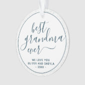 最高のGranda Ever Script Photo on Back Keepsake オーナメント (正面)