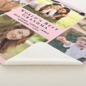 最高のGranda Photo Collageピンク シェルパブランケット (3/4)