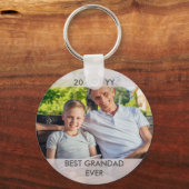 最高のGrandad Everカスタム Faters Day写真 キーホルダー (正面)