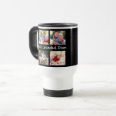 最高のGrandad Ever 4フォトコラージュおもしろいKeepsake トラベルマグ (正面左)