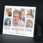 最高のGrandad Ever 5-Photo Family Collageカスタム フォトプラーク<br><div class="desc">シンプルデザインとクリーンな写真は、このGrandad Everプラークに最高のお客様の家族の写真を輝かせます。中央に大きな写真があり、左右に2枚の小さな写真が貼られているので、簡単に自分の写真を挿入できる。最高のGrandad Everは書フォントで下モダンだ。以下の2行でカスタマイズを完了できる。白い背景と黒い文字は、家族の写真と座標を合わせる。どんな父親でも誇りを持った家やオフィスで表示する。</div>