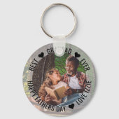 最高のGrandad Ever Happy Fanteers Day写真 キーホルダー (正面)