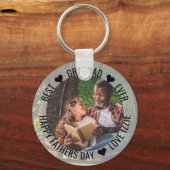 最高のGrandad Ever Happy Fanteers Day写真 キーホルダー (正面)