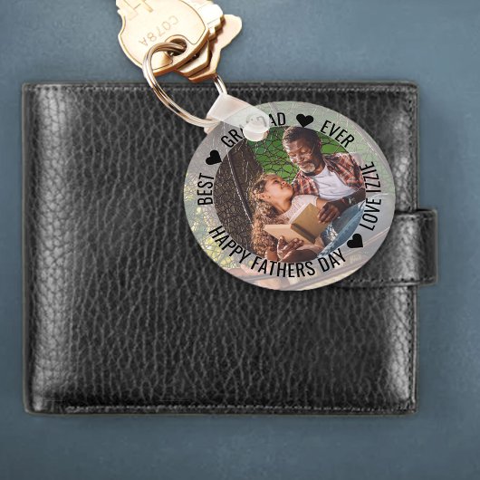 最高のGrandad Ever Happy Fanteers Day写真 キーホルダー