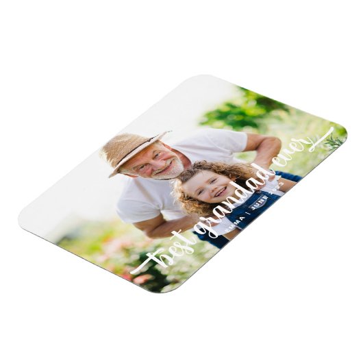 最高のGrandad Ever Scriptの写真 マグネット (左側)