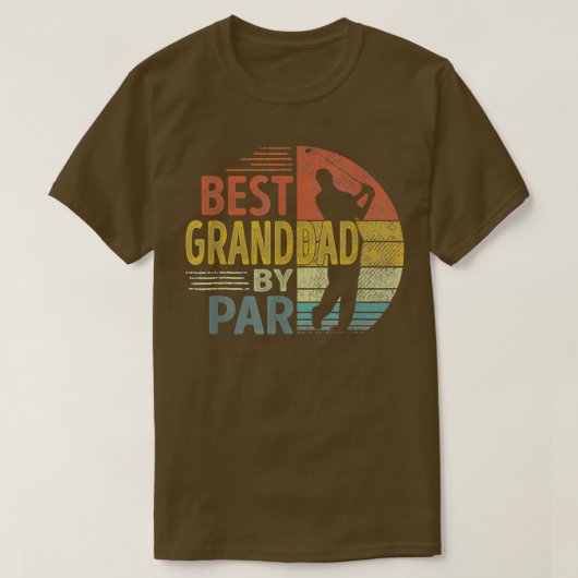 最高のGranddad By Par Father39sデイゴルフギフトグランド Tシャツ (デザイン正面)