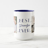 最高のGrandpaエバカスタムーブルー2フォト誕生日 マグカップ (中央)