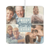 最高のGrandpaエバカスタム4枚の写真ファミリーコラージュ カーエアーフレッシュナー (正面)