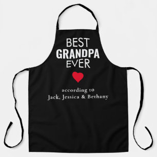 最高のGrandpaエバーハート名ホワイトブラック エプロン