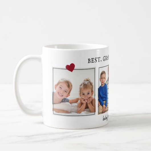 最高のGrandpaエバーパパ誕生日ギフトカスタム写真C コーヒーマグカップ (左)