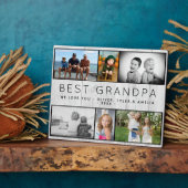 最高のGrandpaグレー素朴ウッド6フォトコラージュ フォトプラーク (側面)