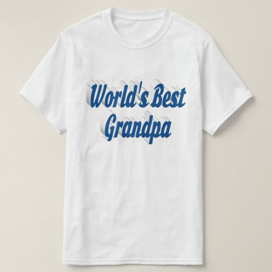 最高のGrandpaシーブルー文字 Tシャツ (デザイン正面)