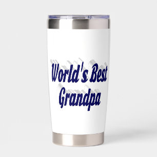 最高のGrandpaダークブルー文字 保温保冷タンブラー